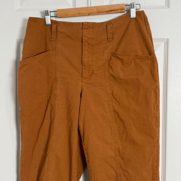 A New Day Pants Womens 12 Orange Straight Leg Indie Chic Boho Casual - Picture 3 of 14